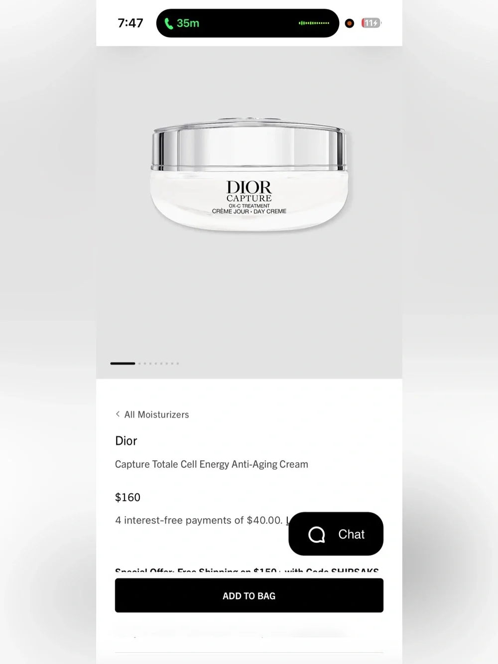 Dior Capture OX-C Treatment Creme Jour Day Crème
